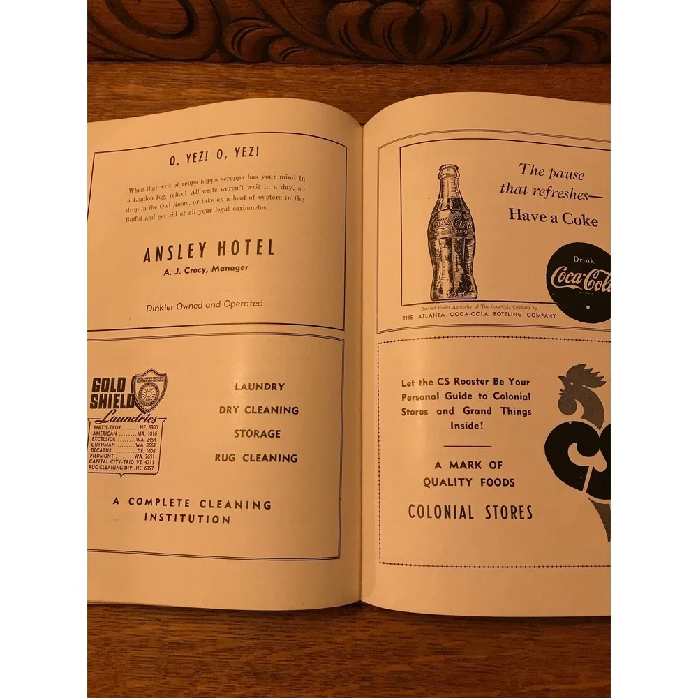 Brief‎ Book 1948 Atlanta Law School Fifty-Eighth Session Yearbook Embossed Vinyl